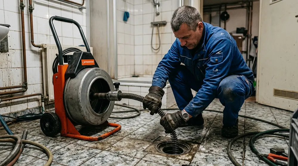 Rohrreinigung mit professioneller Spirale